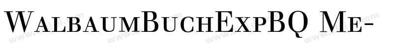 WalbaumBuchExpBQ Me字体转换